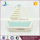 Two Thread Hole Ceramic Sailboat Hanging thumbnail-1
