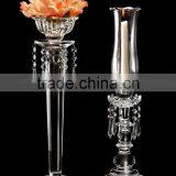 2016 New Design Crystal Candle Holder With Hangings for Wedding Centerpieces thumbnail-4