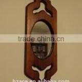 Antique Wall Mirror in Hand Curved Wooden Frame thumbnail-2