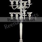ALUMINIUM CANDELABRA WITH 9 CANDLE WEDDING CANDLE STAND thumbnail-1