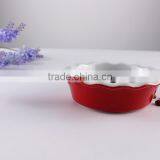 China Suppliers Kitchen Cookware Ceramic Baking Pans With Red Handle thumbnail-4