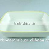 Stoneware Ceramic Baking Dish / Rectangular Bakeware With Handles thumbnail-2