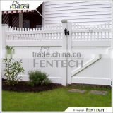 Fentech White Decorative Picket Top PVC Fence Safe for House Yard Child