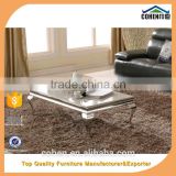 competitive price italy stone long stainless steel marble top coffee table
