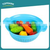 Kitchen Fruit Colander Round Plastic Strainer Vegetable Basket Strainer PP Plastic Bowl With Strainer