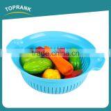 Kitchen Fruit Colander Round Plastic Strainer Vegetable Basket Strainer PP Plastic Bowl With Strainer thumbnail-1