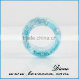 Purple Flower Terrarium Resin Ring for Her ,Resin Ring With Preserved Flowers, Transparent Resin Ring With Dried Flowers thumbnail-6