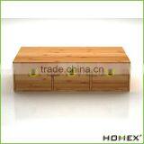 Bamboo Desktop Drawers Office Table Desk Organizer Homex-BSCI Factory thumbnail-1