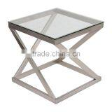 Hot Sales Stainless Steel 201#table Frame Metal Glass Coffee Table High Qualtiy thumbnail-2