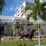Outdoor Garden Decoration Handicraft Bronze Life Size Bull Statue for Sale