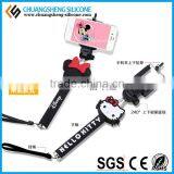 Smart Length Ajustable Silicone Bluetooth Selfie Stick With Cute Cartoon Figures thumbnail-5