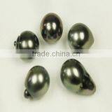 Wholesale 10-11mm Black Baroque Circled Tahitian Loose Pearls thumbnail-1