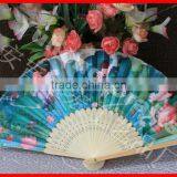 2015 New Design Promotional Bamboo Cloth Fan thumbnail-1