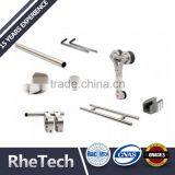 2016 Hot Sale Satin Stainless Steel 304 Sliding Door Roller Track Wheel Stop Floor Guide For Glass Door thumbnail-2