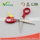 WCSC222 Premium Novelty Wholesale Soft Handle Colorful School Children Plastic Scissors With Safe Lock New Handle Design thumbnail-2