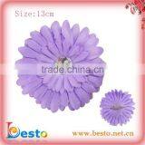 2013 Wholesale Popular Baby Purple Shabby Hair Flower With Crystal Center thumbnail-1