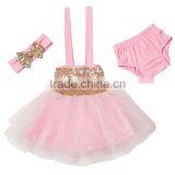 Elegant Children Kids Baby Girls Dress Sequins Tulle Tutu Toddler Tutu Dress Set thumbnail-5