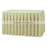 Wholesale Polyester Table Skirts, Cheap Table Skirts for Weddings thumbnail-1