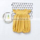 Mustard Solid Color Plus Size Harem Romper Toddler Baby Clothes Wholesale thumbnail-2