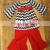 Christmas Clothing Sets Baby Girls Candy Top Pants Sets Kids Chevron Christmas Boutique Outfits thumbnail-3