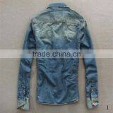 2015 Latest Style Slim Fit Dress Shirt Designs for Men Casual Shirt in Mumbai thumbnail-1