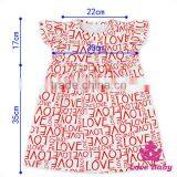Hot Sale Summer Casual Kids Clothing Fly Sleeve LOVE Printed Design New Model Girl Short Dress thumbnail-6
