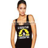 Fashion 100% Cotton Custom Screen Printed New Design Burnout Tank Top thumbnail-3