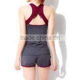 Red Summer Women Yoga Coordinates Wear Modal Sport Clothes thumbnail-3