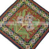 Kashmir Embroidered Throw Pillow Square Designer Decorative Floral Cushion Cover thumbnail-2