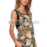 Contrast Crop Top Lining Tank Tops With Built in Bra thumbnail-2