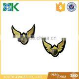 Air Force Pilot Wings Embroidery Patch Badge Gold Iron On Appliques thumbnail-1