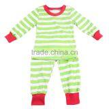 2016 Yawoo Pink Polka Dots Long Sleeve Christmas Tree Embroidery Sleepwear Outfit Christmas Pants Set thumbnail-3