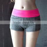 Compression Fold Over Yoga Wear Wholesale Womens Running Shorts thumbnail-2