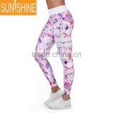 Custom Yoga Wear High Waisted Slim Compression Yoga Tights Leggings For Women thumbnail-1