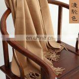 2017 High Quality Plain Color Pure Cashmere Scarf Wholesale thumbnail-4