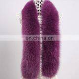 Fashion long style custom luxury fox fur collar scarf handmade fur collar