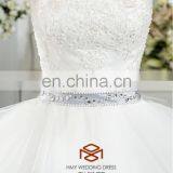 China Supplier New Style Lace Handmade Beaded Strapless Fit Wedding Dress thumbnail-5