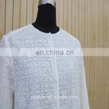 Women High Quality White Short Sleeve Lace Shirt Dress thumbnail-2