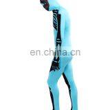 Lake Blue Zentai Full Body Lycra Spandex Skull Unisex Adult Party Cosplay Costume thumbnail-4
