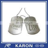 custom die casting wholesale dogtag with ball chain