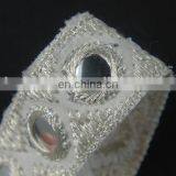 Custom Fashion New Style Mirror Silver Lace Trimming thumbnail-3