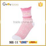 Hot Selling New Design Young Girl Cute Pink Cotton Socks With Flower Around thumbnail-1