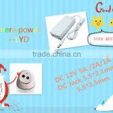 For Car Alarm System Security Adapter Black/white 12V 5A Power Adapter Supply China With ROHS CE GS PSE Certification thumbnail-4