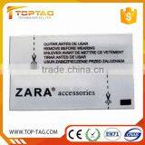 UHF Passive Rfid Woven Fabric Clothing Tag for Asset Management
