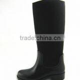 Fashional Splicing Rain Boots With Zipper For Women