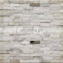 3D Style Brick Tiles Light Yellow And White Color Natural Stone Mosaic Cultural Stone Mosaic S558002