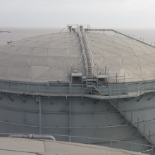 Cruinneachán Geodesic Alúmanam / Clúdach Féinchothaithe / Clúdach Umar / Clúdach Alúmanaim / Díon / Barr/ Alüminium örtük/dam/üst/Aluminum Geodesic Dome/ Self-supporting Cover/tank Cover/ Aluminum Cover/roof/top thumbnail-4