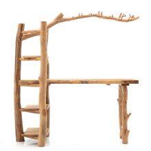 Red Wine Rack Solid Wood Hand Made Rustic thumbnail-5