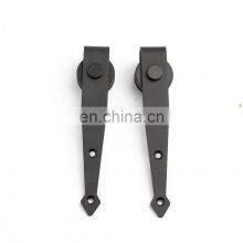 Sliding Rail Steel Heart Shaped Retro Roller Hangers Sliding Single Wood Barn Door Hardware Closet Kit thumbnail-4