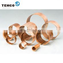 Tin Bronze Copper Alloy CuSn8P FB092 Wrapped Bronze Bushing with Oil Holes DIN1494 Standard Agriculture and Forest Machine Bush.